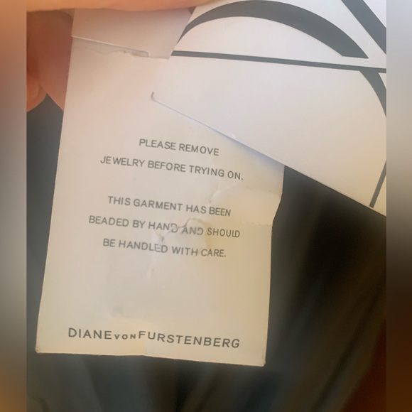 NWT Diane Von Furstenberg Silk Chiffon Formal Gown Dress Black Tie Wedding - Picture 8 of 12